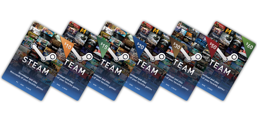 Free Steam Wallet Cards
